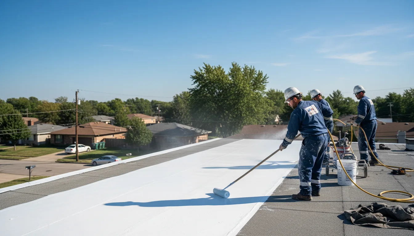 Commercial roof coating in Melvin, TX near me